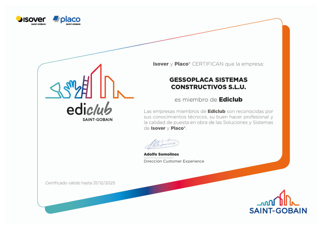 Certificado Ediclub Saint-Gobain